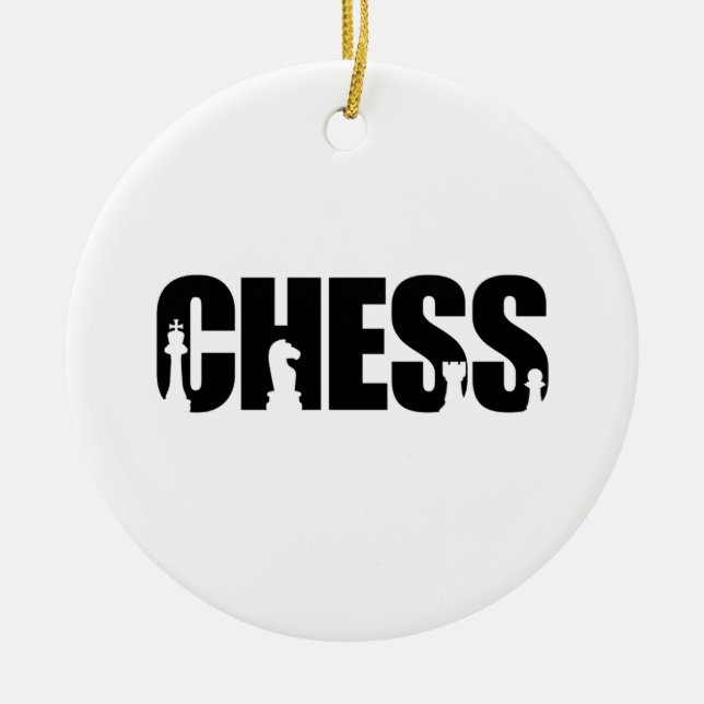 Chess Ceramic Tree Decoration (Front)