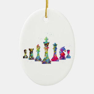 Chess Ceramic Tree Decoration