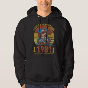 Chess Champion 1981  Not My Elo It's My Year Of Bi Hoodie