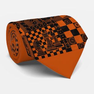 chess checkers dominos playing cards print tie