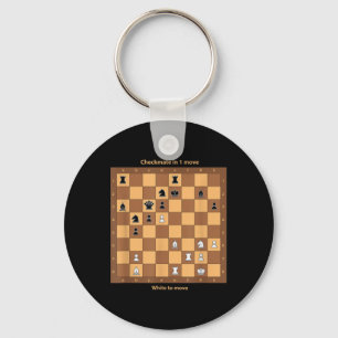 Chess Checkmate, Just Play Chess Quotes Graphic De Key Ring