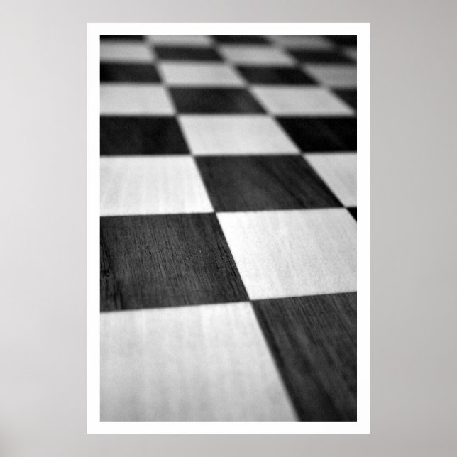 Chess / Chequered Board Poster (Front)