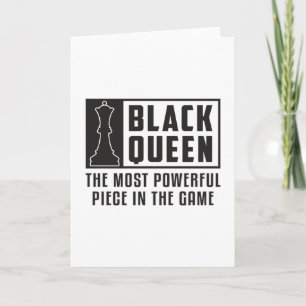 Chess Chess Board Black Queen Checkmate Board Gift Card