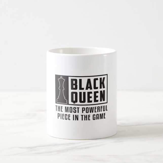 Chess Chess Board Black Queen Checkmate Board Gift Coffee Mug (Center)
