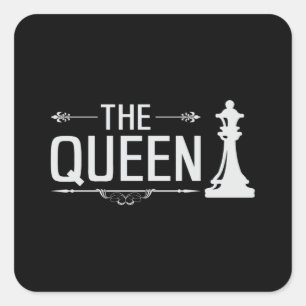 Chess Chess Board Checkmate Queen Board Game Gift Square Sticker
