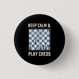 Chess Chess Board Chess Player 3 Cm Round Badge