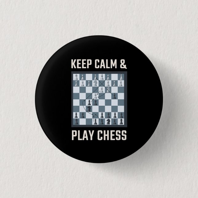 Chess Chess Board Chess Player 3 Cm Round Badge (Front)