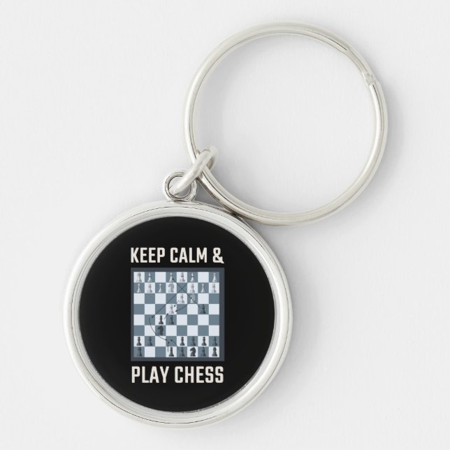 Chess Chess Board Chess Player Key Ring (Front)