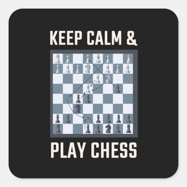 Chess Chess Board Chess Player Square Sticker (Front)