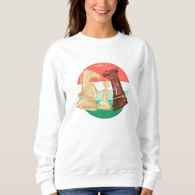 Chess - Chess Pieces Chess Player Gift Sweatshirt (Front)