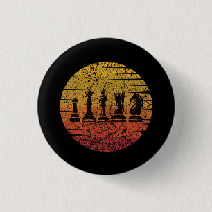 Chess Chess Pieces Retro 3 Cm Round Badge