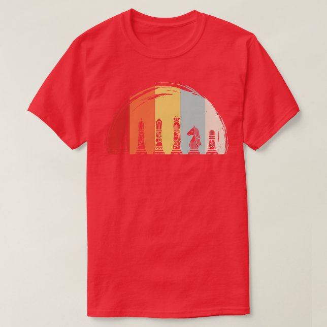 Chess Chess Pieces Retro T-Shirt (Design Front)