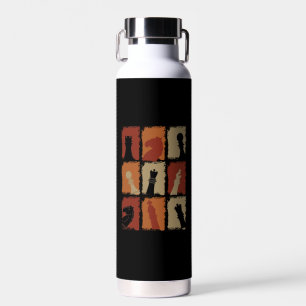 Chess - Chess Pieces Retro Water Bottle