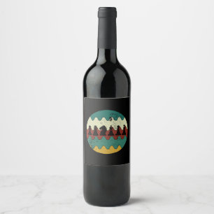 Chess - Chess Pieces Retro Wine Label