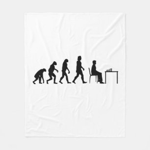 Chess - Chess Player Evolution Fleece Blanket