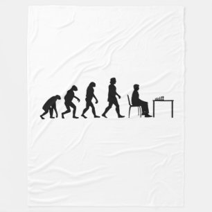 Chess - Chess Player Evolution Fleece Blanket