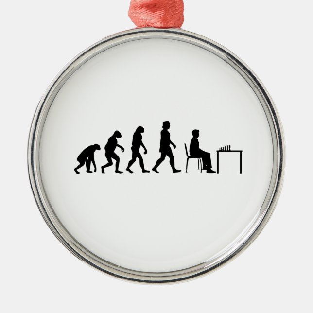 Chess - Chess Player Evolution Metal Tree Decoration (Front)