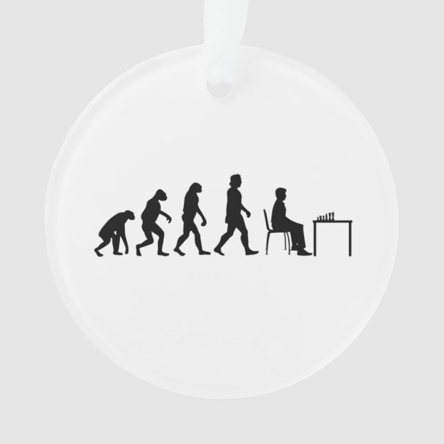 Chess - Chess Player Evolution Ornament (Front)