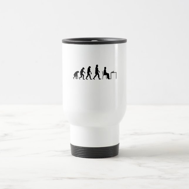 Chess - Chess Player Evolution Travel Mug (Center)