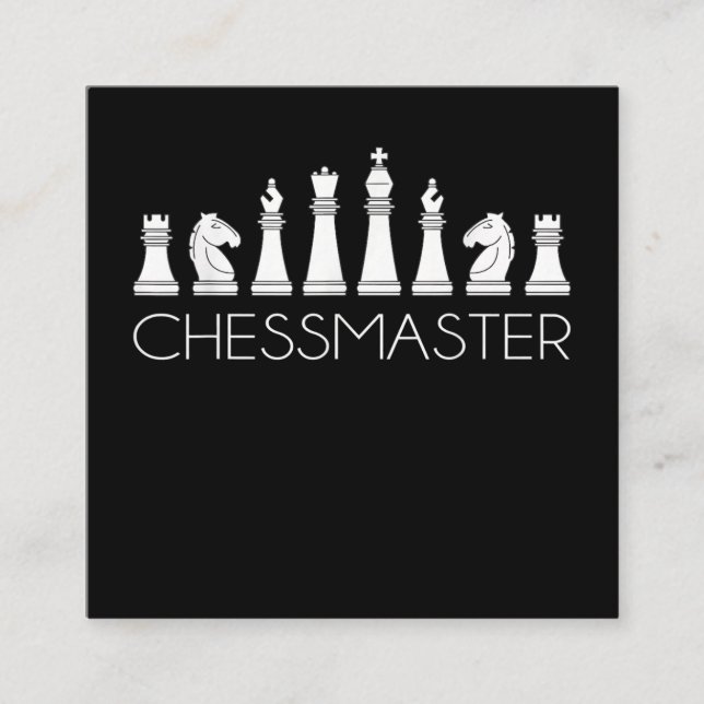 Chess  - Chessmaster Square Business Card (Front)