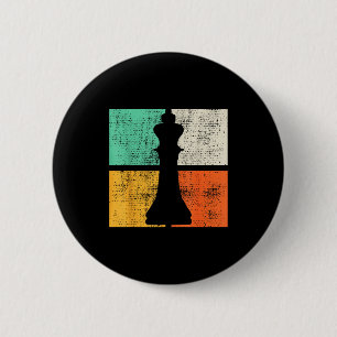 Chess Chessmen King Player 6 Cm Round Badge