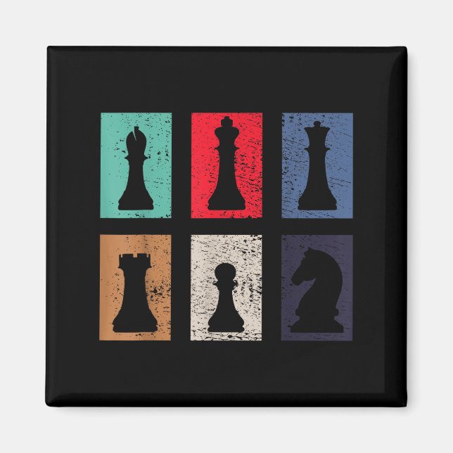 Chess Chessmen  Magnet (Front)