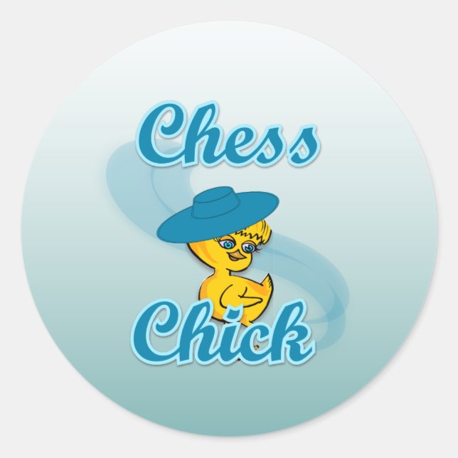 Chess  Chick #3 Classic Round Sticker (Front)