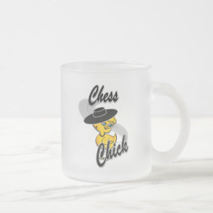 Chess Chick #4 Frosted Glass Coffee Mug