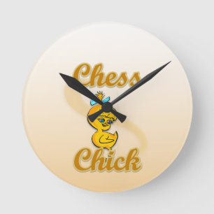 Chess  Chick Round Clock