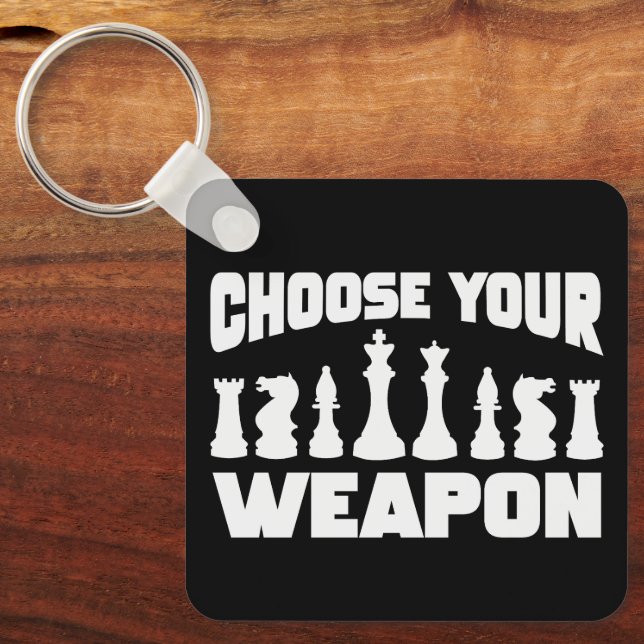 Chess Choose your weapon Chess Pieces Key Ring (Front)