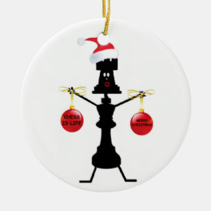Chess Christmas Ceramic Tree Decoration
