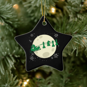 Chess Christmas Santa - Chess Piece Reindeer Ceramic Tree Decoration