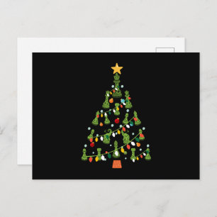 Chess Christmas Tree - King Queen Knight Rook Postcard