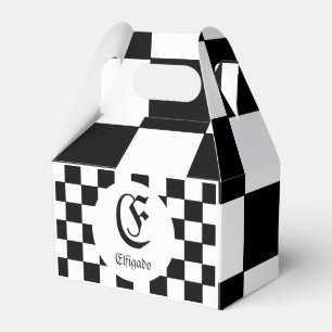 Chess Club Custom Name Initial Favour Box