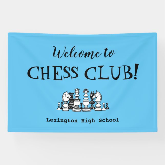 Chess Club Custom Wall Banner (Horizontal)