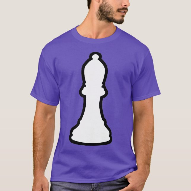 chess costumes white bishop silhouette costume T-Shirt (Front)