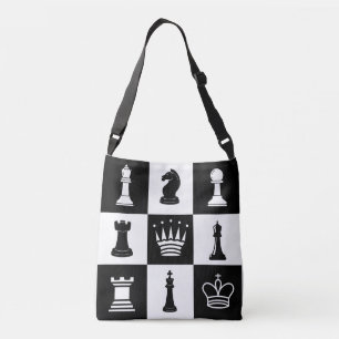 Chess Crossbody Tote Bag  All-Over Print Strategy