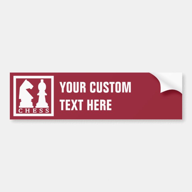 CHESS custom color & text bumpersticker Bumper Sticker (Front)