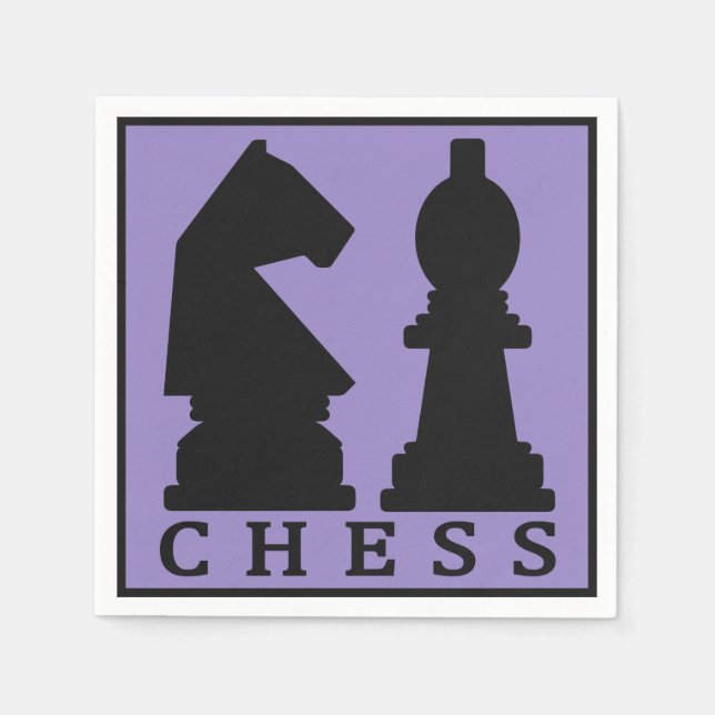 CHESS custom colour paper napkins (Front)