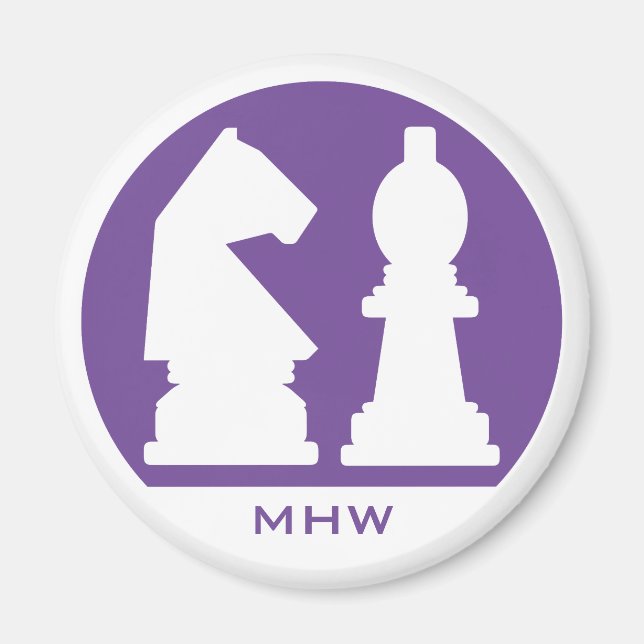 CHESS custom monogram & colour magnet (Front)