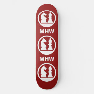 CHESS custom monogram skateboard