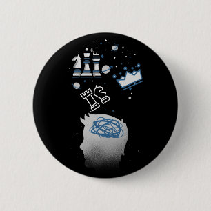 Chess Design 6 Cm Round Badge