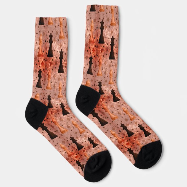 CHESS design Crew Socks (Right)
