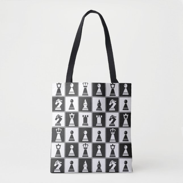 Chess Design Tote Bag (Front)