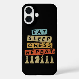 Chess - Eat Sleep Chess Repeat iPhone 16 Case