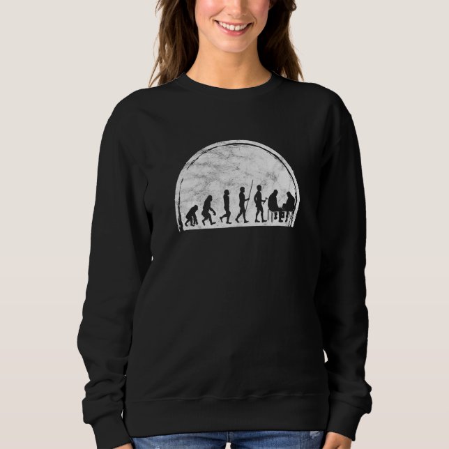 Chess Evolution Board Game Checkmate Chessboard Kn Sweatshirt (Front)