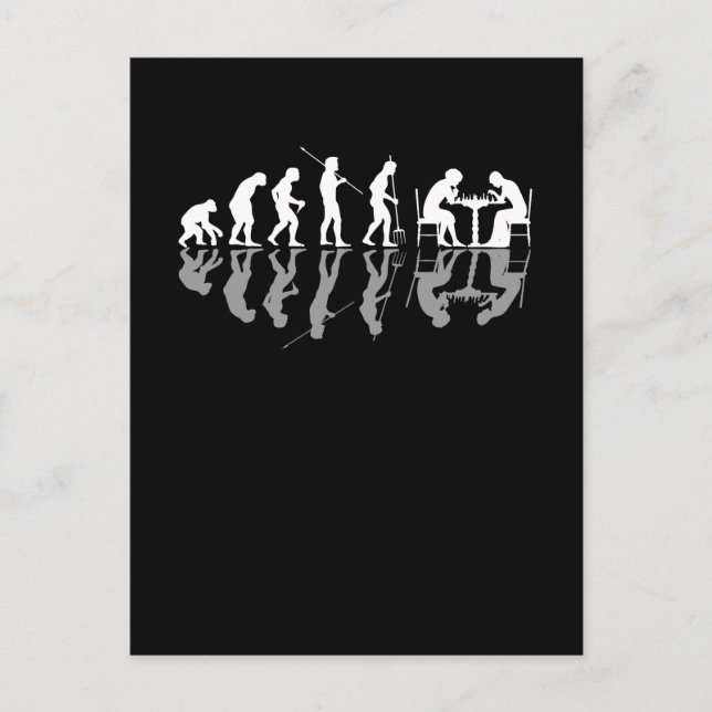 Chess Evolution Chessboard Lover Chess Gamer Postcard (Front)