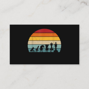 Chess Evolution Retro Vintage Gift For A Chess Business Card