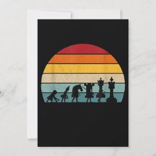 Chess Evolution Retro Vintage Gift For A Chess Holiday Card