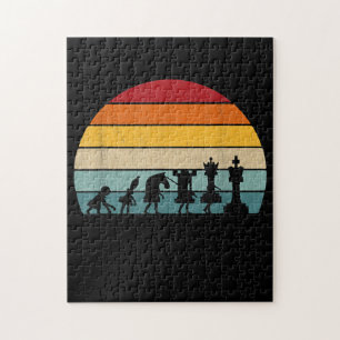 Chess Evolution Retro Vintage Gift For A Chess Jigsaw Puzzle